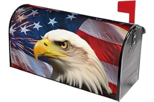 GENERIC Independence Patriotic 4th of July Soldier Memorial Day American Eagle Covers Magnetic Decorative Home Mailboxes Wraps Post Letter Box Cover in for Garden Yard Home Decor Outside Standard Size 18x21in