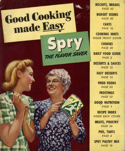 Spry Good Cooking Made Easy 1942 Spry Pure Vegetable Shortening Aunt Jenny Spry Lever Brothers Company Amazon Com Books