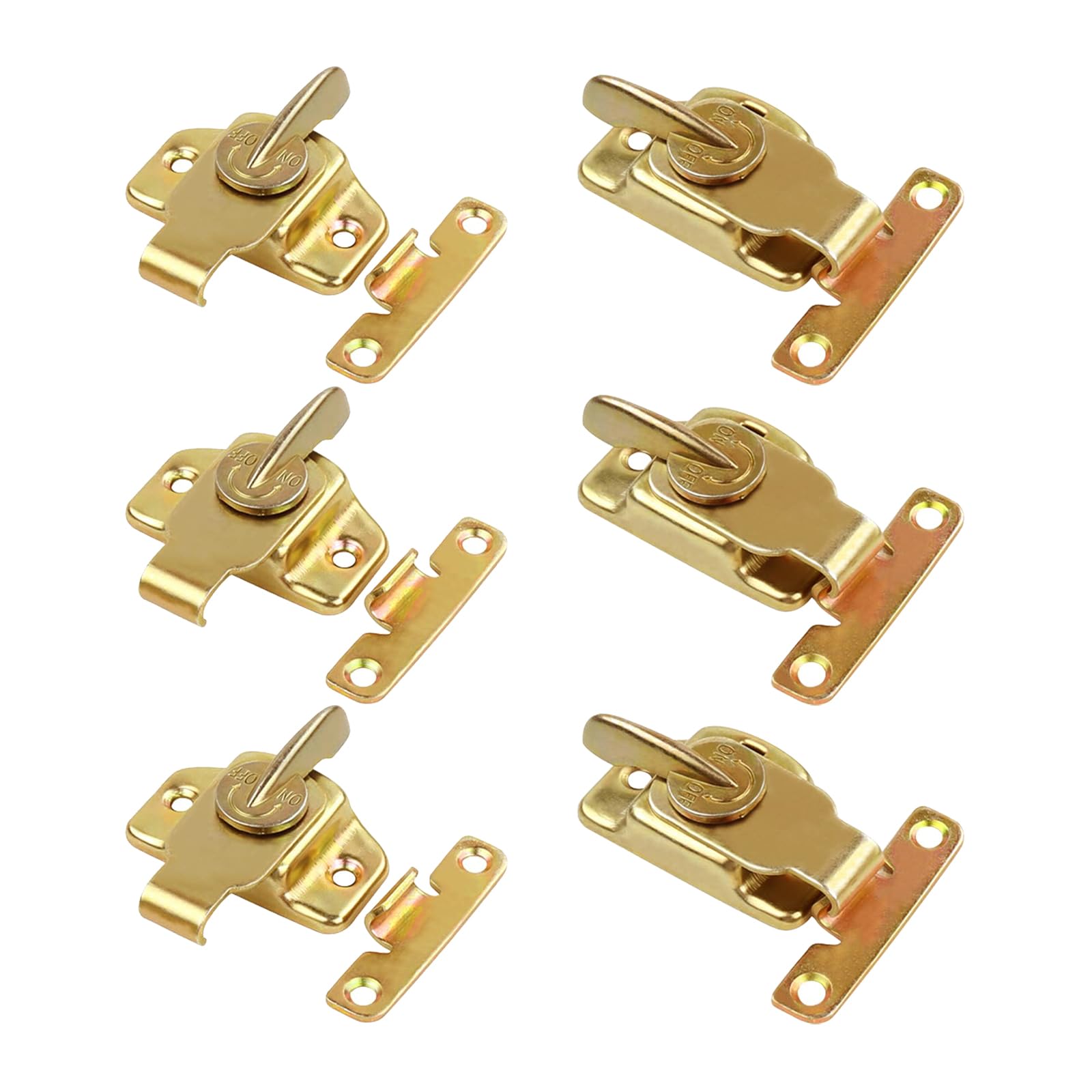 6-Pack Premium Dining Table Locks - Durable & Rust-Proof Metal Hasps - Ideal for Drawers, Cabinets, Wooden Cases - Easy Installation