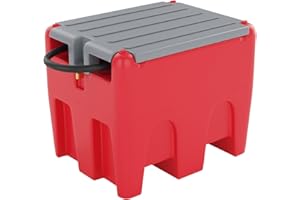 Garvee 48 gal Portable Diesel Fuel Tank with 12V Electric Transfer Pump, 10 GPM High Flow Rate, Durable HDPE Construction wit