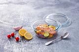 Pyrex Essentials Set of 3 Glass Casseroles 1.4L 2.1L 3L Borosilicate view 3