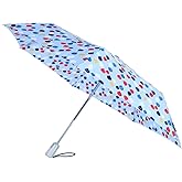 totes Automatic Eco Open Close Water-Resistant Travel Folding Umbrella with Sun Protection
