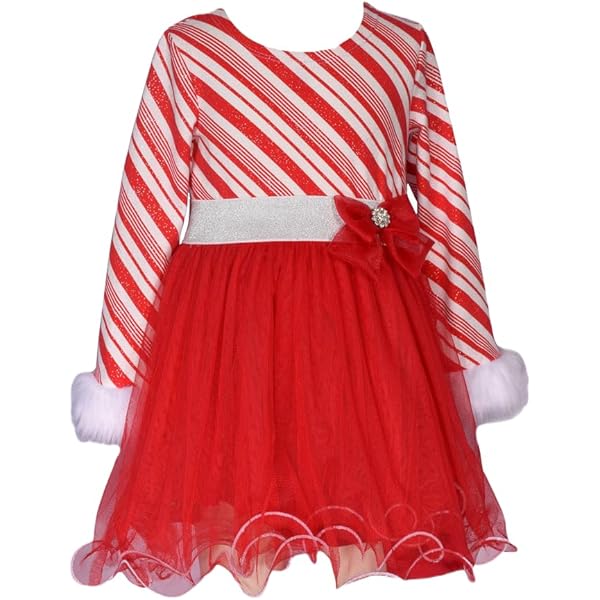 white christmas dresses Bonnie Jean Big Girls Velvet Plaid Dress main image 0