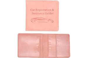 Car Registration and Insurance Holder, Premium PU Leather Glove Box Organizer Wallet for Driver's License, ID Cards, Essentia