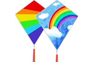 KAICIUSS Diamond Kites for Kids Adults Easy to Fly, Beginner Kite for Toddlers Ages 3-5, Kids Kite Pack for Boys and Girls,Beach Kites for Outdoor Activities & Family Trip