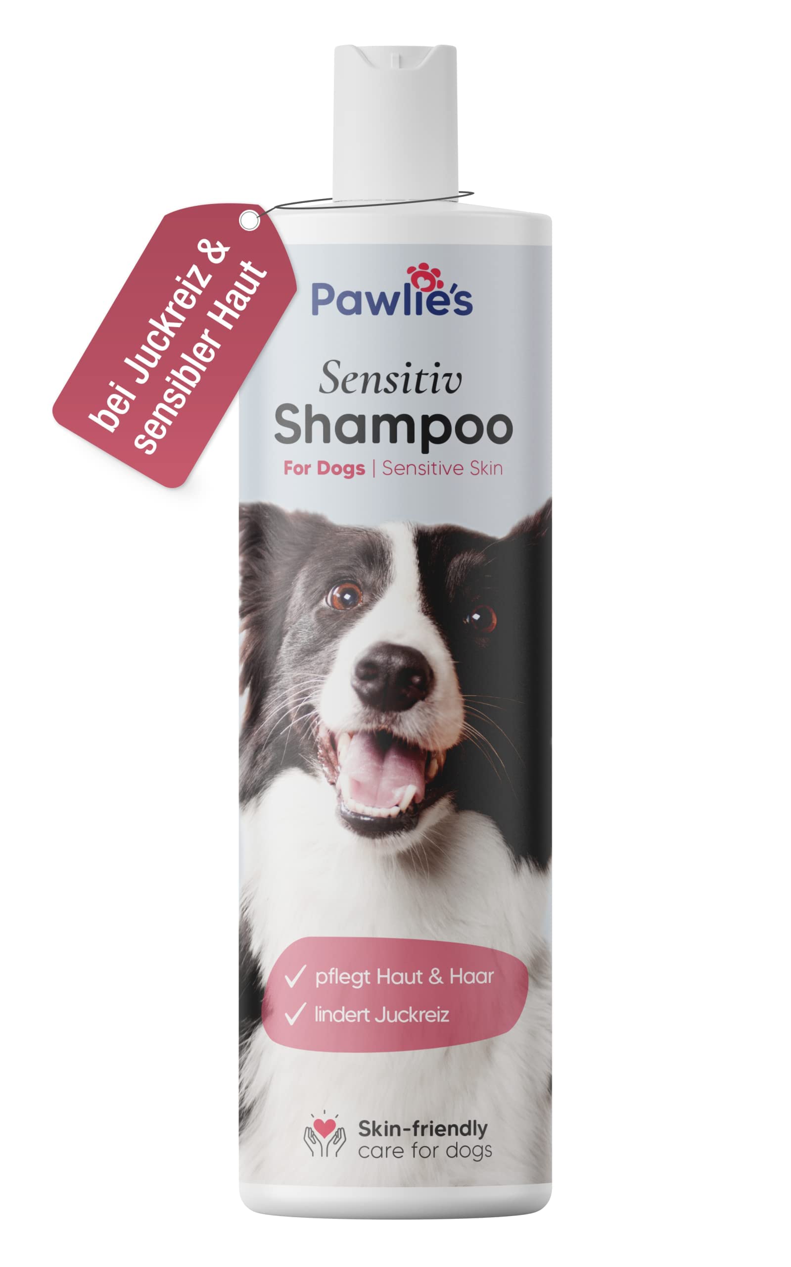 Pawlie's Sensitive Dog Shampoo Against Itching, Odourless & pH Neutral, Replenishing Dog Shampoo, Sensitive Suitable for Puppies, Dog Shampoo, Grooming Care, Particularly Gentle for Skin and Coat
