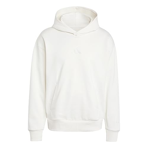 adidas mens All Szn Fleece Hoodie Off-white,Small
