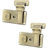 T Tulead 2PCS Luggage Combination Lock Iron, Bronze | Tool Box Hasp, Bronze Briefcases Replacement Locks, Hasp Latch Lock, Decor Wooden Box Hasp Lock, with Screws