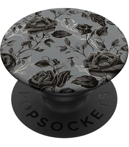 PopSocket Mit Namen Lara: Personalisiertes Handy-Grip In Grau Mit Schwarzer Rose – Coole Geschenkidee Für Frauen & Mädchen