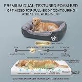SuperGift Soft & Fluffy Pet Bed Grey Medium Anti-Anxiety Non-Slip view 6