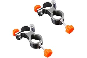 Crovakeu 2 pcs Fishing Chair Umbrella Clamp - Adjustable Stand Holder & Fixed Clip, Universal Mount for Fishing Umbrellas - E