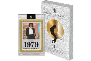 Michael Jackson Album Collection Exclusive Keepsake Trading Card Box, One Encased Serial Numbered Card Per Box, Featuring 7 Iconic Albums, Chase Gold and Black 1-of-1 Parallels