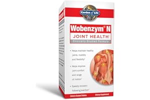 Garden of Life Joint Supplement for Men and Women - Wobenzym N Systemic Enzymes, Clinically Studied Formula for Healthy Joints, Mobility, Flexibility, Post-Exercise Recovery, Gluten Free, 400 Tablets