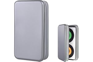 Augeny Car CD Case Holder, 80 Capacity Plastic CD Disc Storage Holder DVD Storage Wallet, Portable Zippered Vehicle CD Case Holder Organizer for Home, Car, Office, Travel (Gray)