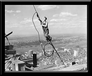 Culturenik New York City Icarus Empire State Building (NYC) Decorative Photography Framed Postcard Poster Print 8x10