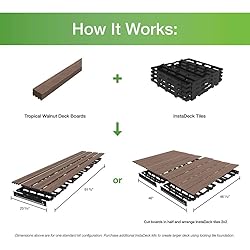InstaDeck® Outdoor Flooring Tropical Walnut Kit