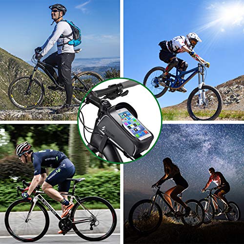 image for iBesi Bike Phone Case Bag, Waterproof Front Frame Bike Bag Top Tube Mo