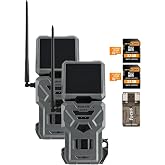 SPYPOINT Flex-S Dark Cellular Trail Camera (2-Packs) | 32GB MicroSD Card, Solar Panel Dual SIM