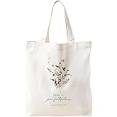 Zeghk Christian Tote Bag, Christian tote Bag for Women, Bible tote bag, Bible Tote Bags for Women, Foral Tote Bag