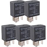 E Support Car Relay 12v 30a Spdt 5pin Pack of 5