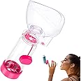 SAWOZU Inhaler Spacer for Kids and Adults, Soft Fit Mask, Portable and Lightweight, Suitable for Home and Travel – Nessi OTC Spacer (Pink/Adult)