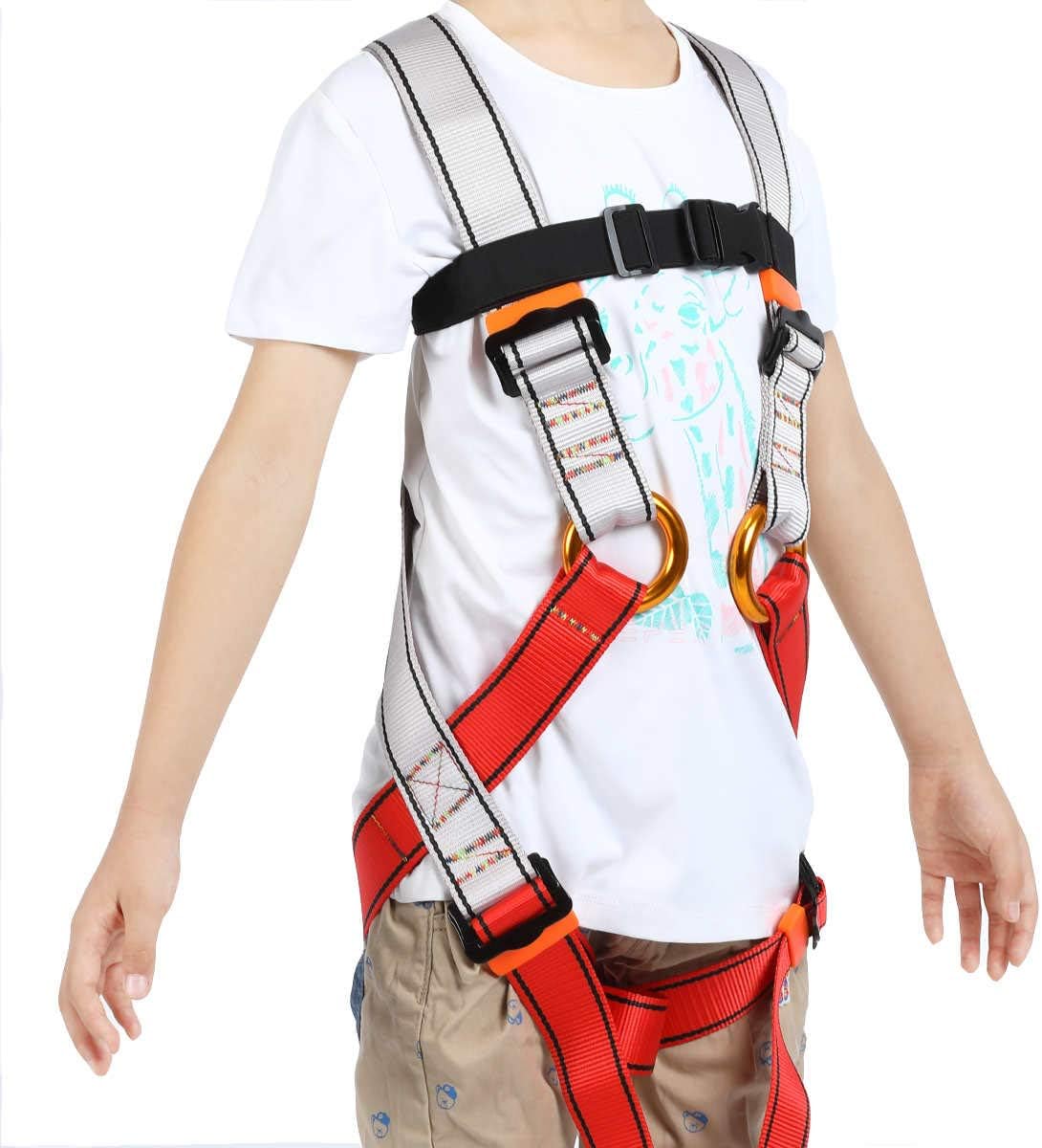 HandAcc Kids Full Body Harness, Youth Climbing Safety Harness Seat Belts for Outdoor Expanding Training Caving Rock Climbing Rappelling Equipment : Sports & Outdoors