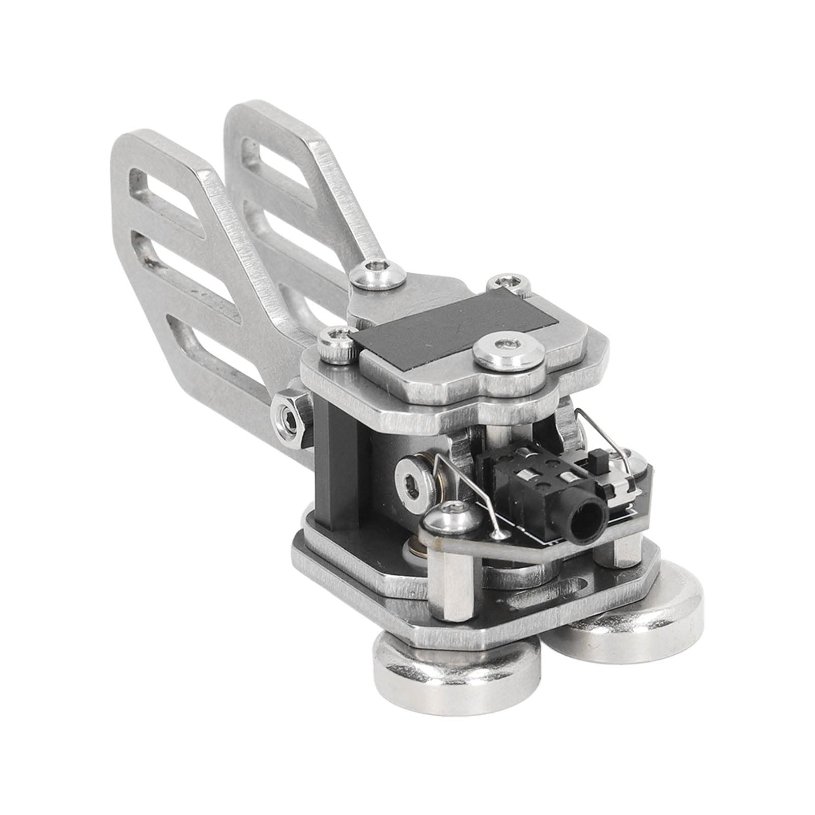 Mini CW Key Automatic Morse Stainless Steel Double Paddle Telegraph Key Automatic Morse Code Keyer Transmitter Key