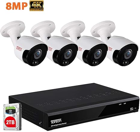Tonton 4K Ultra HD sistema de cámara de seguridad, ampliable 8 CH H.265+ 8