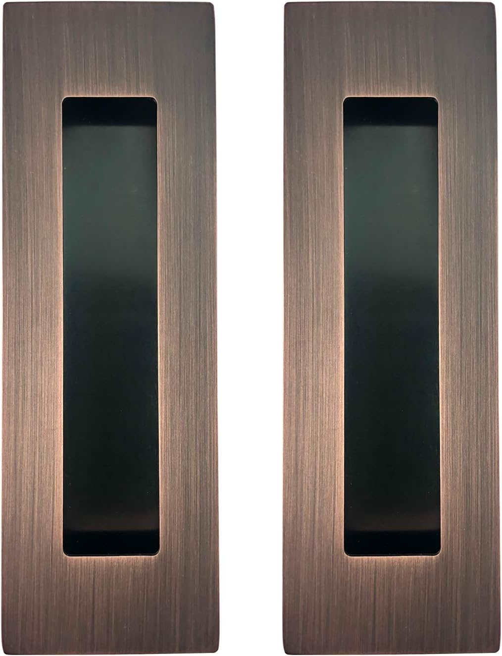 Flush Pull Barn Door Handle (2 Pack) 6" Oil Rubbed Bronze