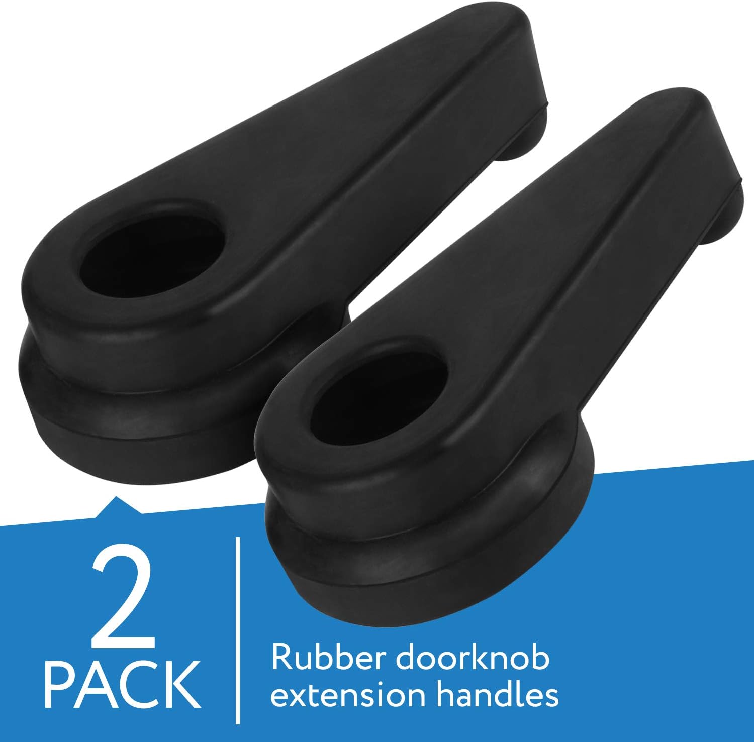 Two Pack Door Handle Extension, Soft Rubberized Doorknob Extension, Converts Knob Style Doors to Handles for Easy Accessibility for Elderly, Disabled, Children, Fits Door Knobs 2" to 2.5": Health & Personal Care