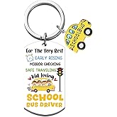 MOEXUKO Bus Driver Appreciation Gifts Bus Driver Gifts School Buses Keychain Thank You Gift for Buses Drivers Birthday Thanksgiving Christmas Gift for Schoolbus Drivers Keyring
