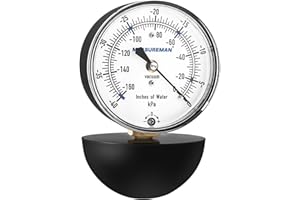 MEASUREMAN Vacuum Cleaner Suction Gauge, 0-160 Inches of Water Measures Suction in Water Lift