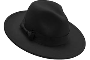 JINGSHA Kids Classic Wide Brim Fedora Hat Children Boys and Girls Felt Hat with Bowknot/Belt Buckle