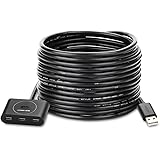 UGREEN USB Extension Cable, 10m USB 2.0 Active Repeater, 4 Port USB Male to Female Cord with Signal Amplification Active Extension Cable for Printers,Keyboards, Game Console, loudspeakers, scanners, displays, headsets etc