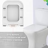 MASS DYNAMIC Square Toilet Seat Soft Close Top Fix with Quick Release view 6