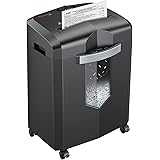 Bonsaii 15-Sheet Crosscut Office Paper Shredder, 30-Minute Home Office Heavy Duty Shredder for Credit Card, Mails, Staple, Cl
