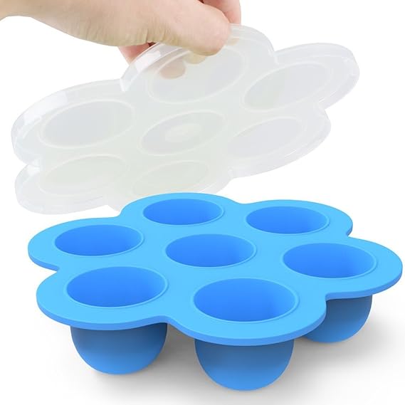 Yhjklm Molde de Huevo cocido al Vapor de Silicona con Cubierta de ...