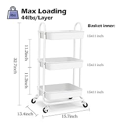 TOOLF Utility Rolling Cart with Lockable