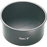MasterClass 15 cm Deep Cake Tin with PFOA Free Non Stick and Loose Bottom, 1 mm Carbon Steel, 6 Inch Small Round Pan