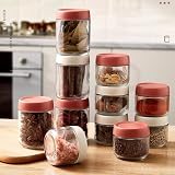 Eidoct 3-Pack 10oz Glass Jar with Leakproof Screw Lid - Multi-Colored view 9