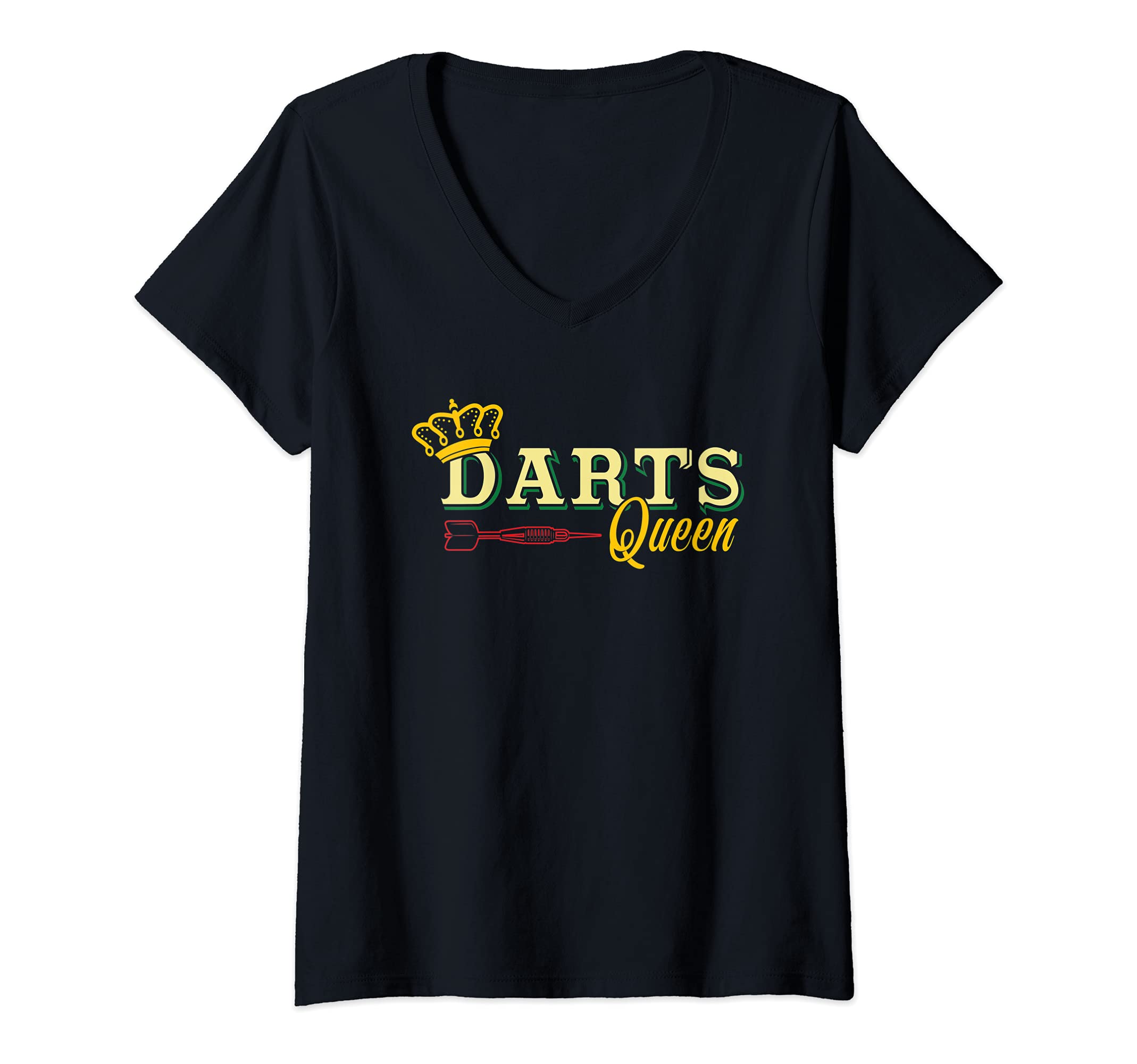 Womens Darts queen darts player V-Neck T-Shirt
