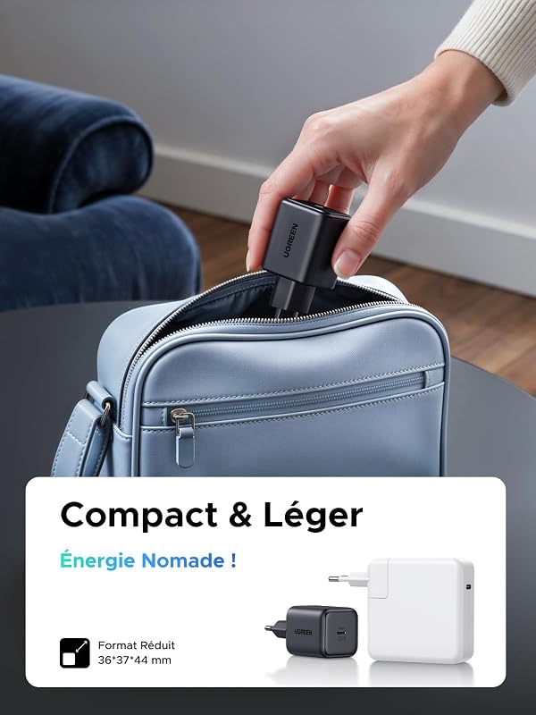 Zapix Chargeur USB C 45W PPS Rapide iPhone GaN avec 5A Câble 1.5M