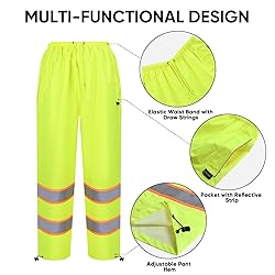 TICONN Hi Vis Rain Jacket and Pants, Waterproof