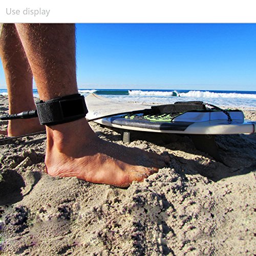 NONMON Board Leash 11FT 7mm Thick Coiled SUP Leash Waterproof Design for All Types of Board Surfboards and Stand Up Paddle Board-Black