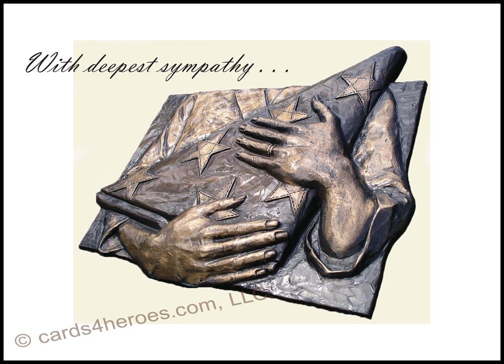 Folded Flag Sympathy Card - Military Sympathy Greeting Card