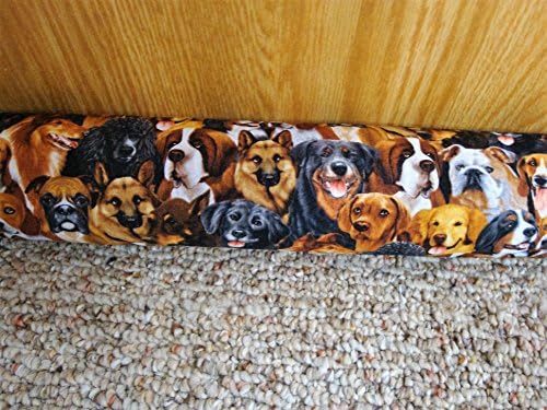 Draft Stopper 3" X 38" Natural Buckwheat Hull Filled - Mini Dogs - Made in USA