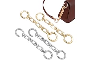 GEOGEODIY 4 Pieces 4.5Inch Purse Strap Extender Bag Extender Chain Strap Extender Replacement Accessory Bag Chain Straps Charms for Shoulder Cross-Body Purse Clutch Handbag Supplies