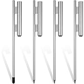 fallingstar 4 Pcs 23 Inch Flag Spike Heavy Duty Heavy Duty Ground Spike Flag Pole Ground Stake for Swooper Metal Flag Pole Stakes for Feather Flutter Banner Pole (Silver)