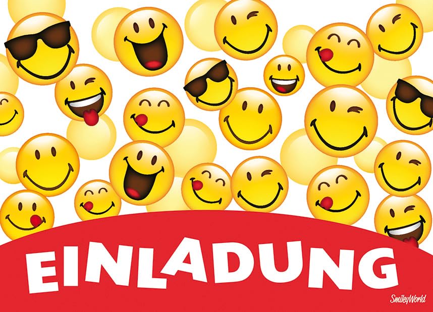 Invitation Card Smiley Landscape 10.5 x 14.5 cm