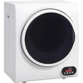 HOMCOM 850W 9lbs Electric Portable Compact Laundry Clothes Dryer, 1.5 cu.ft Portable Tumble Dryer with Stainless Steel Drum, 